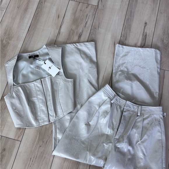 7 For All Mankind Cream Corset and Pants Jumpsuit - Picture 3 of 6